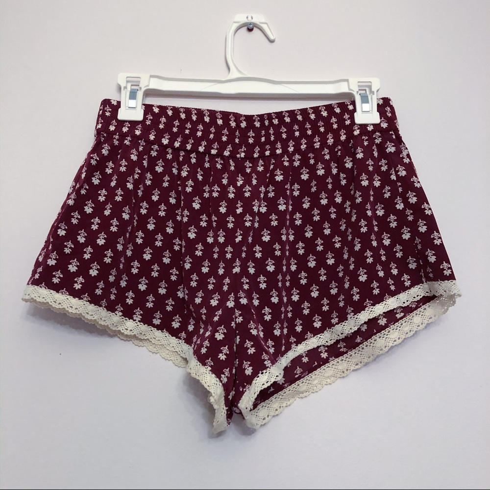 Maroon Lacey shorts